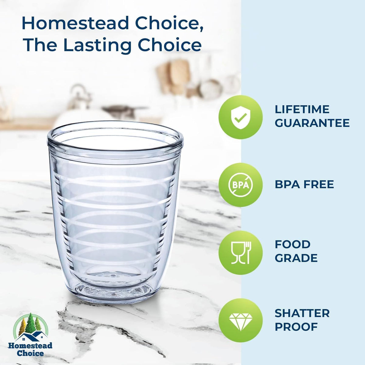 Insulated Drinking Glasses 12oz 2 (12 Ounce)