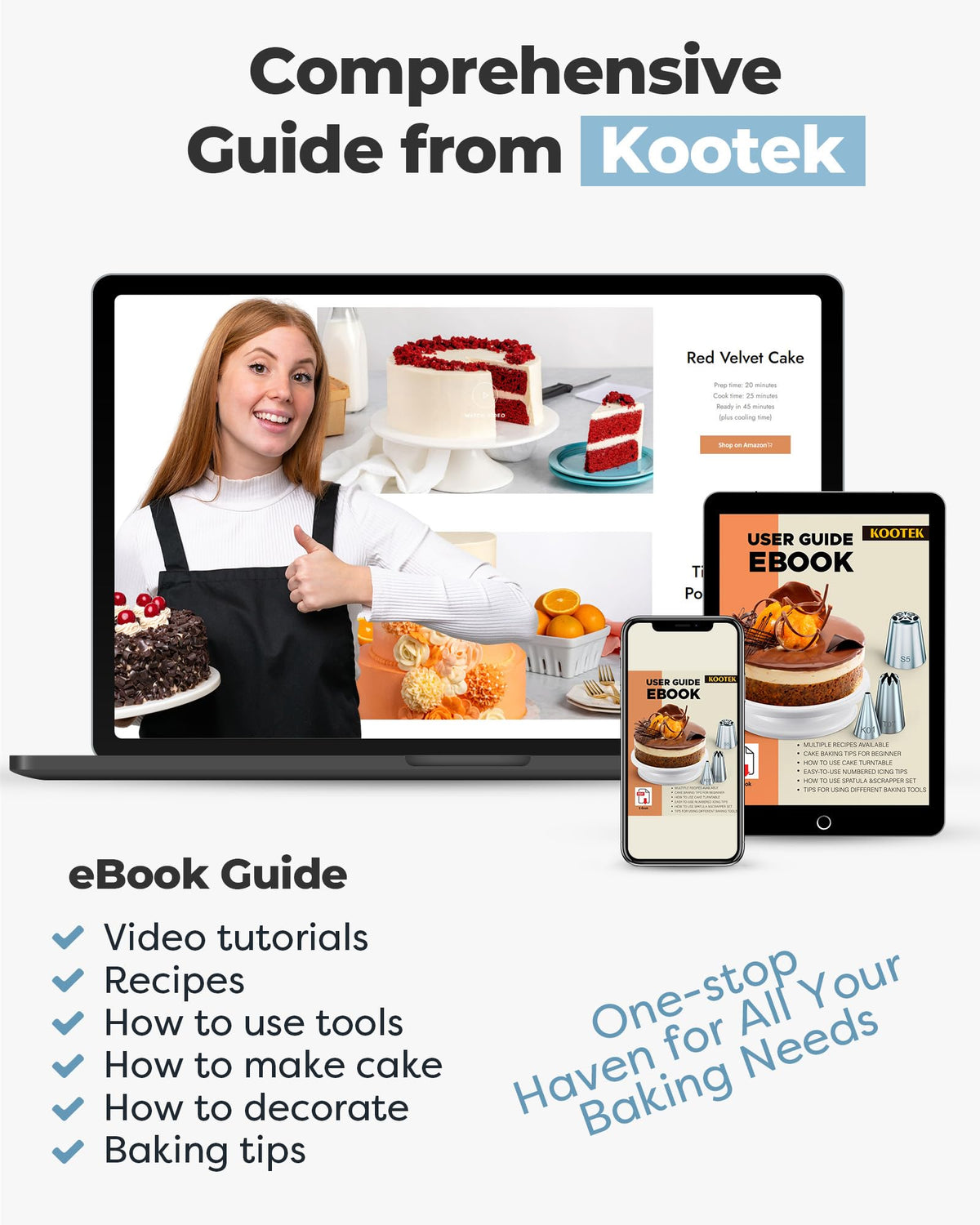 Cake Decorating Kit with Turntable Baking Supplies for Beginner Pros