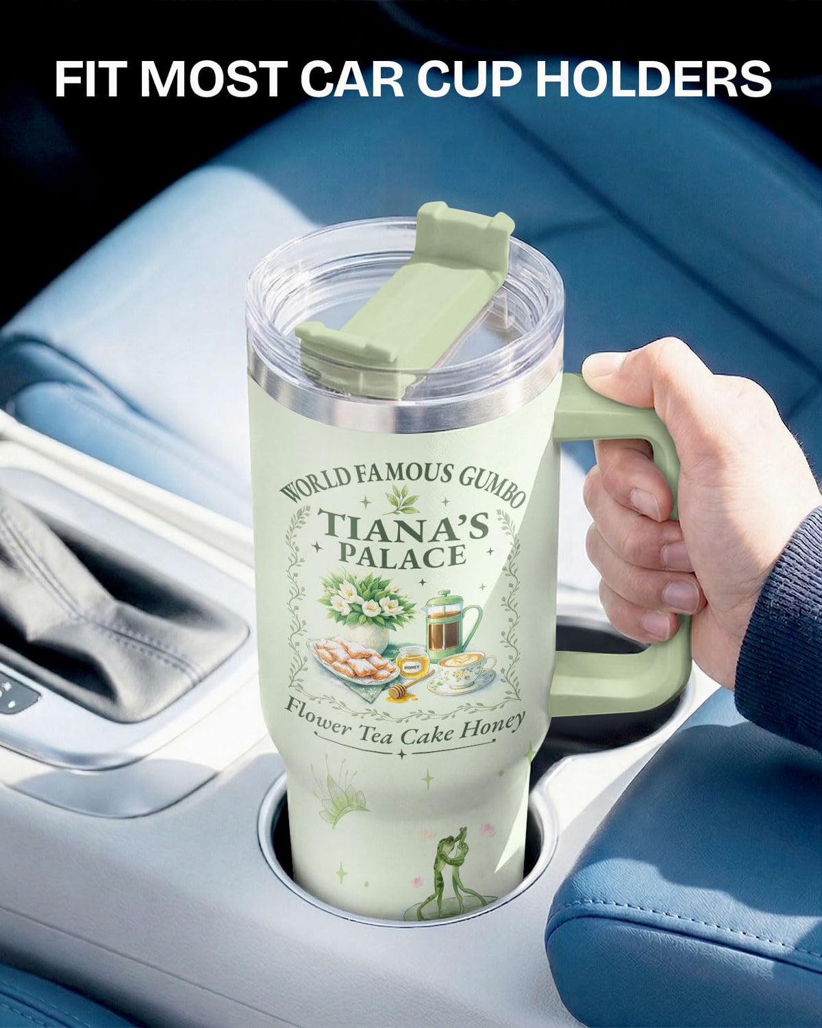 Frog Princess Fairytale 40 oz Tumbler with Handle