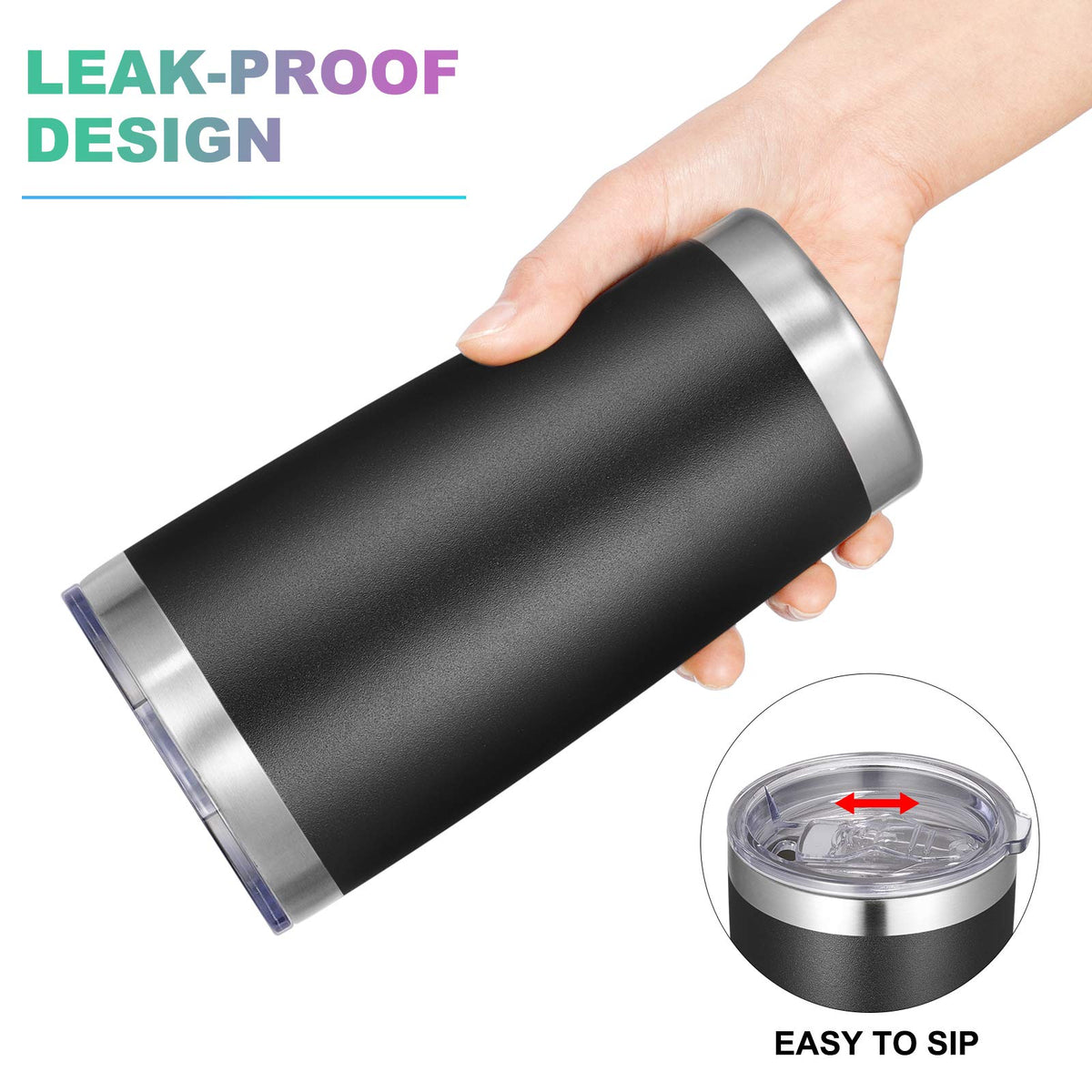 20oz Tumbler with Lid and Straw Stainless Steel Tumbler Cup Bulk Vacuum Insulated Double Wall Travel Coffee Mug Powder Coated Coffee Cup (6 Count)