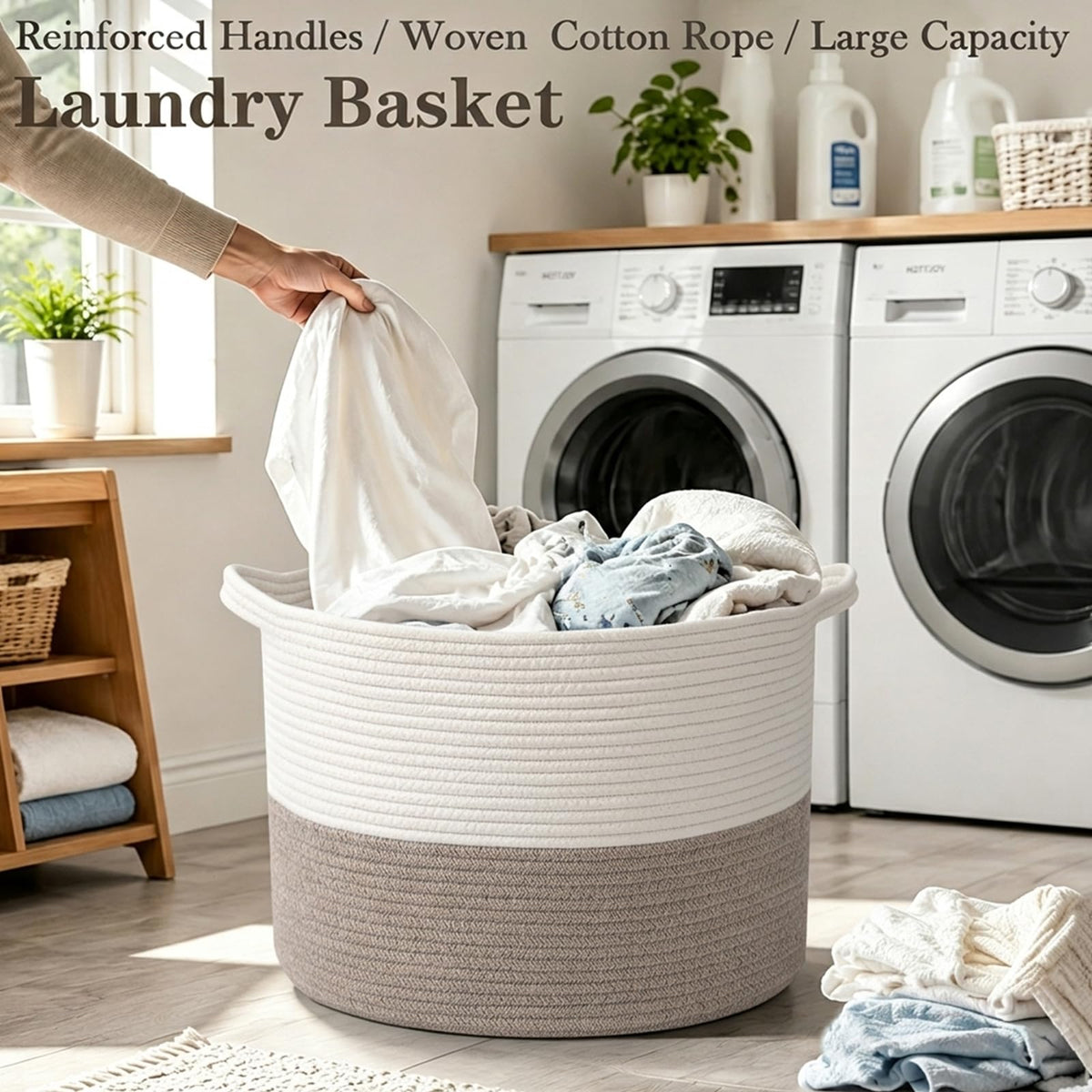 Large Woven Blanket Basket