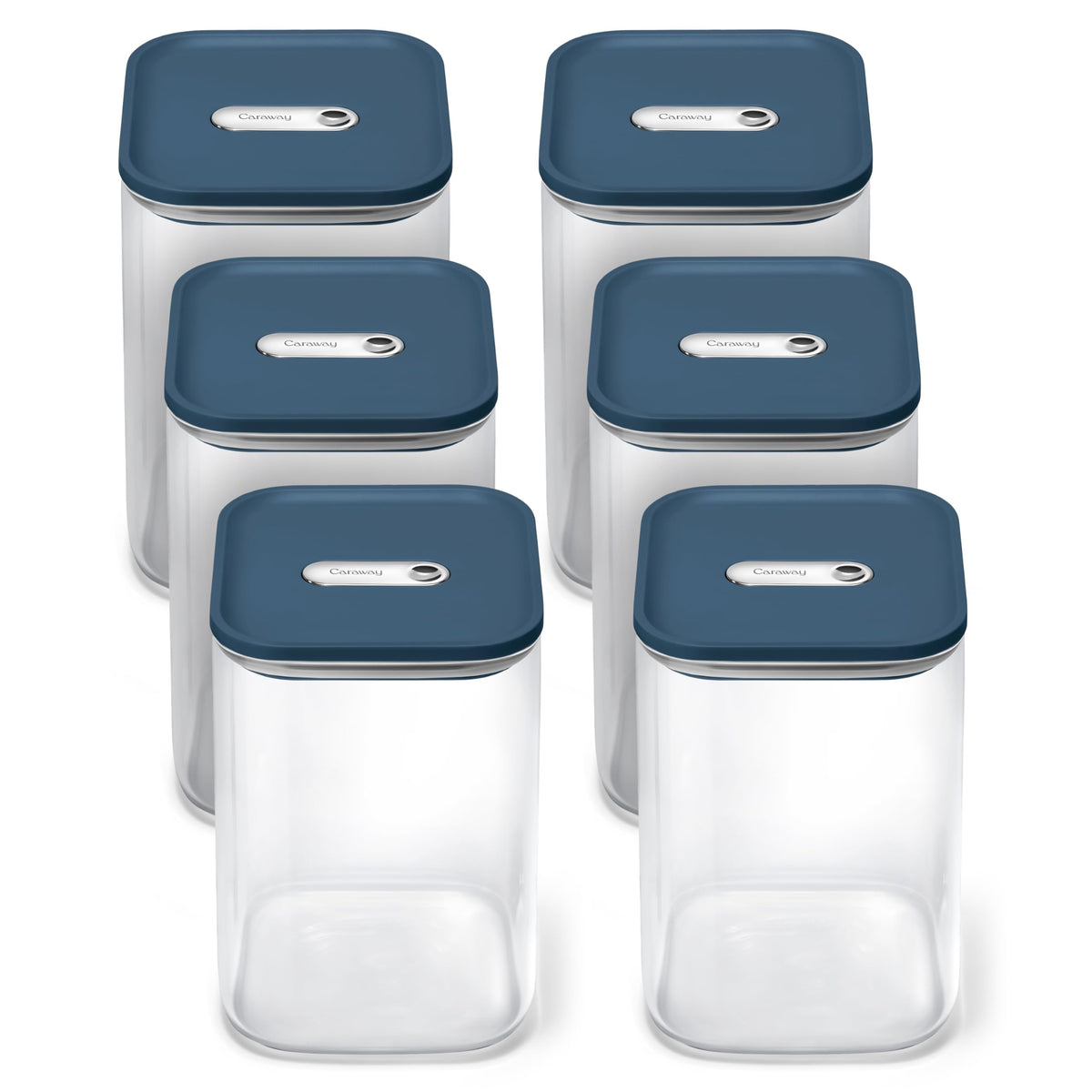 4qt Glass Airtight Food Storage Containers with Lids (6 Count)
