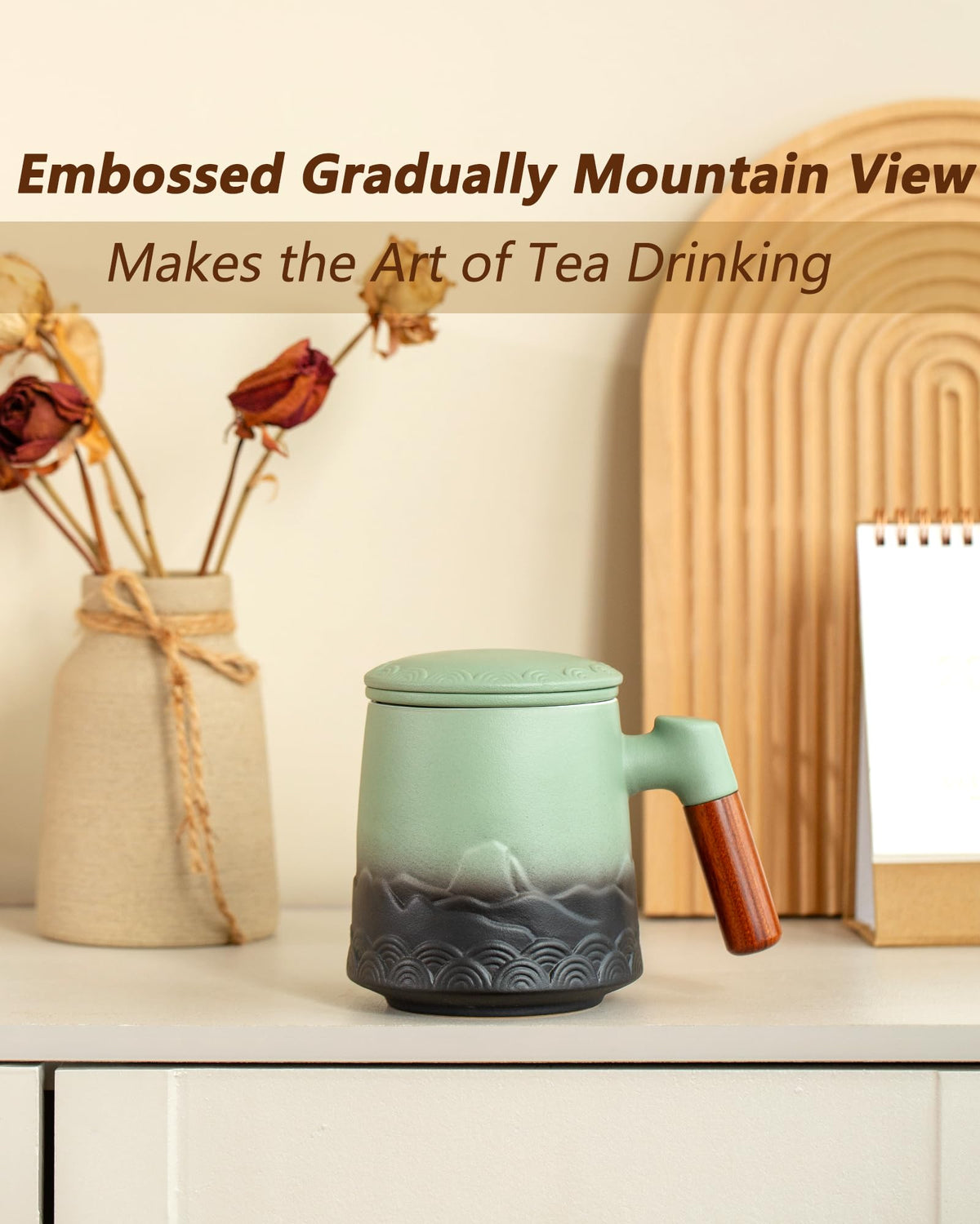 Tea Mug with Infuser and Lid for Loose Leaf Tea Steeper