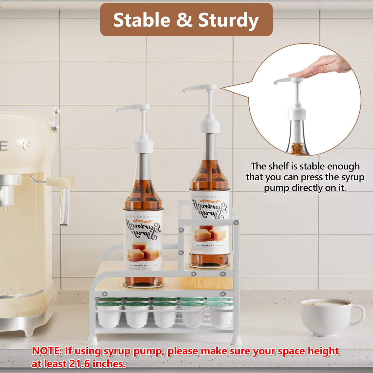 Coffee Syrup Rack Organizer