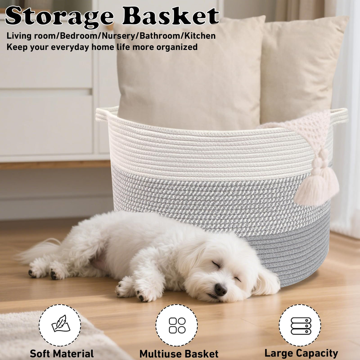 115L Extra Large Blanket Basket