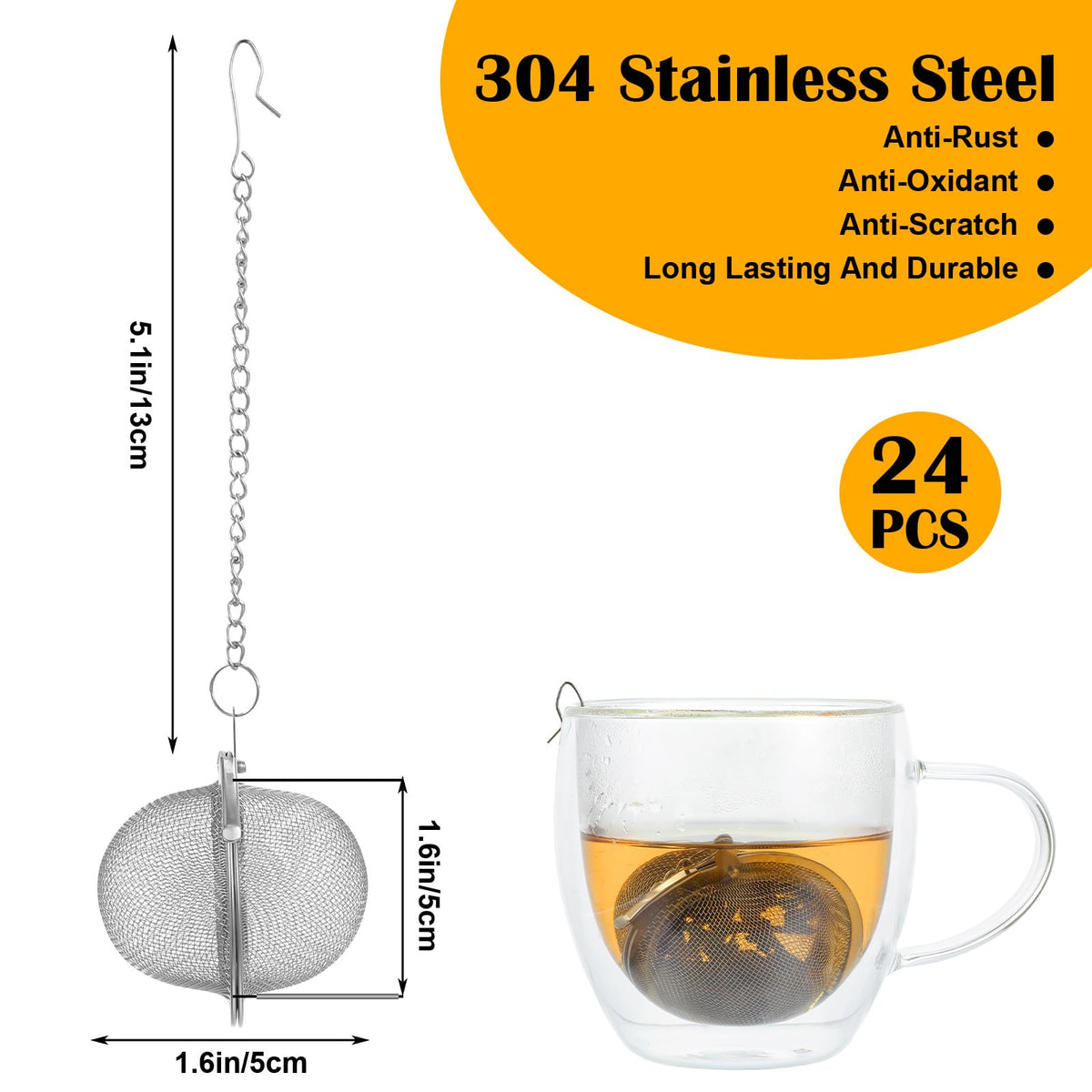 24 Pcs Loose Leaf Tea Infuser (24 Count)