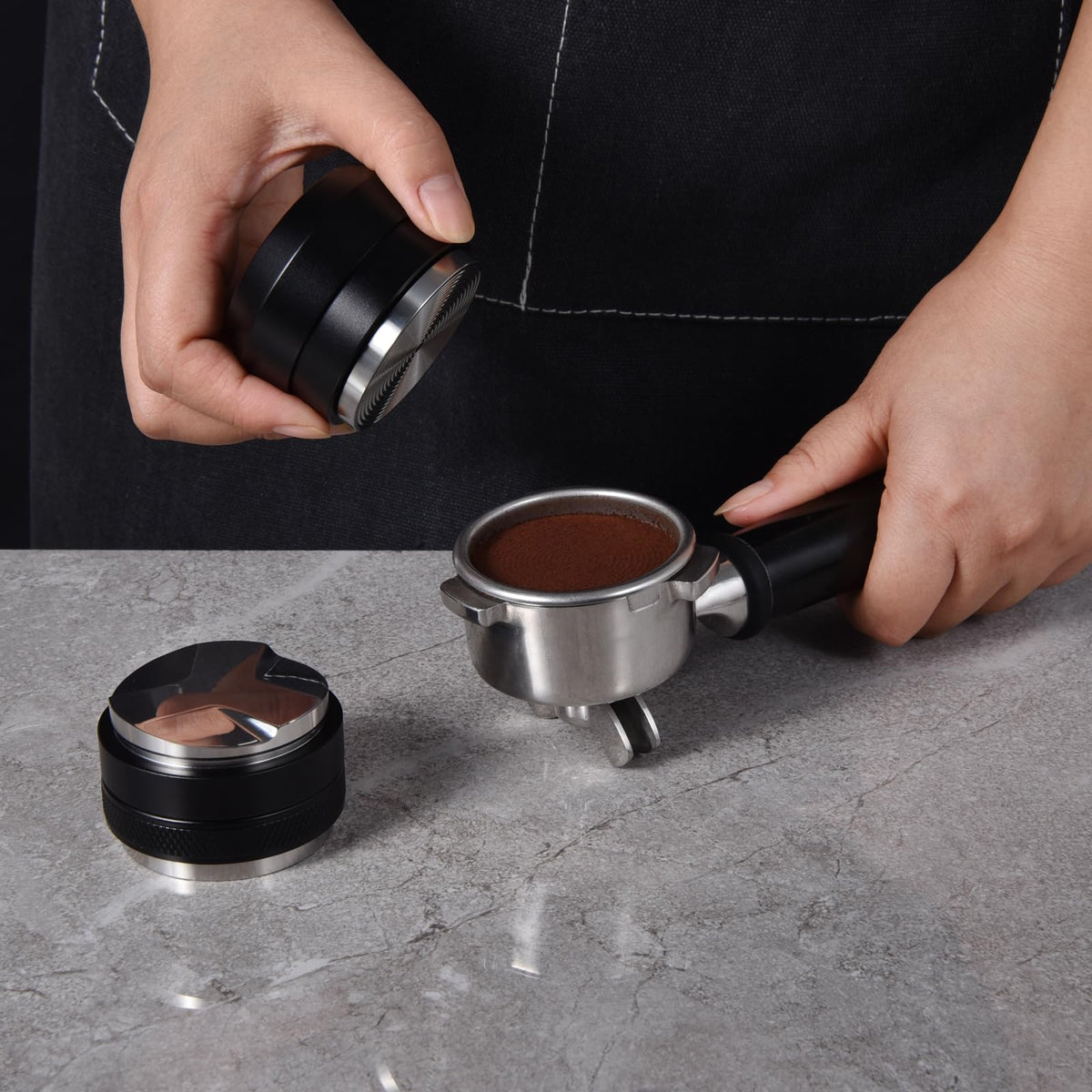 Spring Loaded Palm Tamper Compatible with Breville 54mm Portafilter