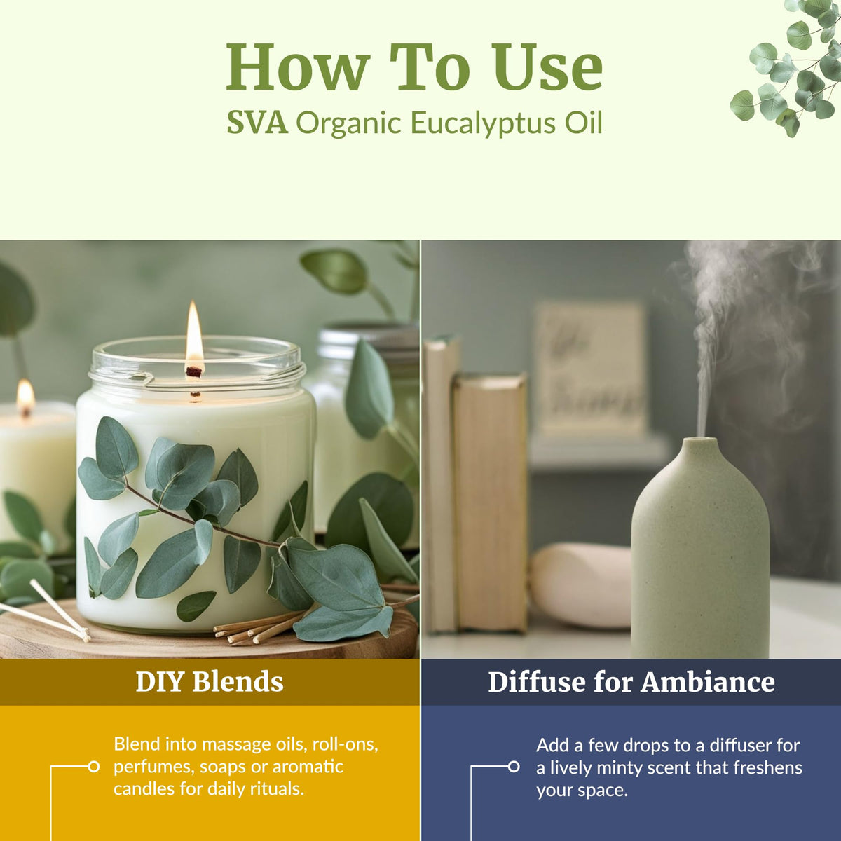 SVA Organic Eucalyptus Essential Oil (16 Fl Oz)