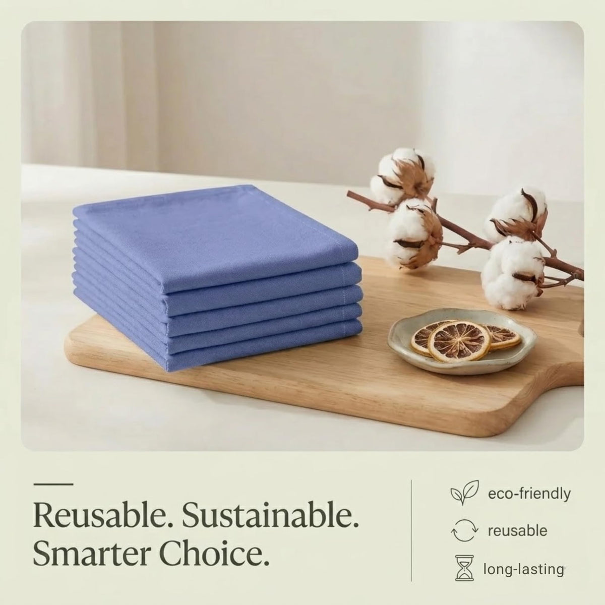Kitchen Towels Cotton Dish Towels 20”x30” (6 Count)