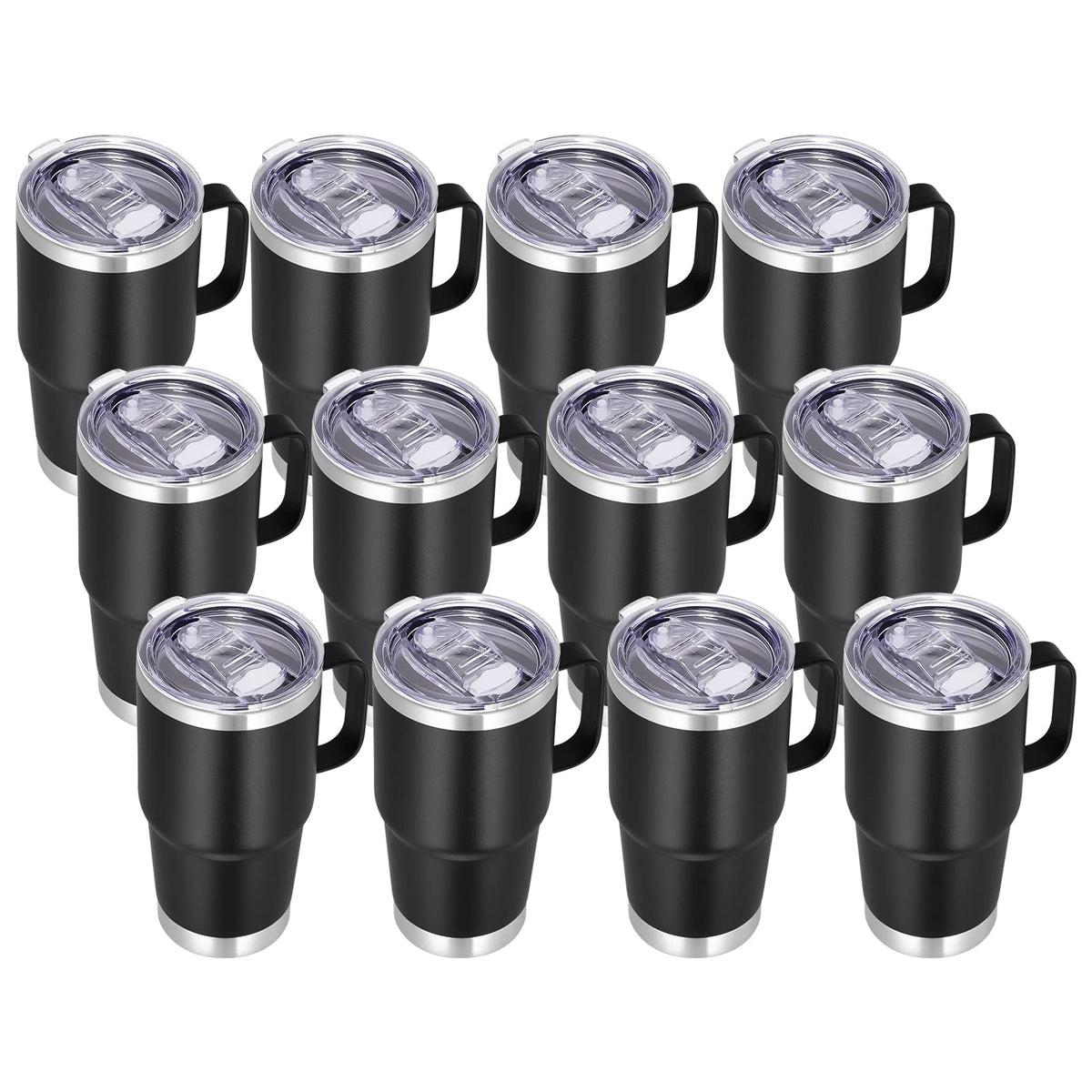 20 oz Tumbler Bulk with Handle Lid and Straw (12 Count)