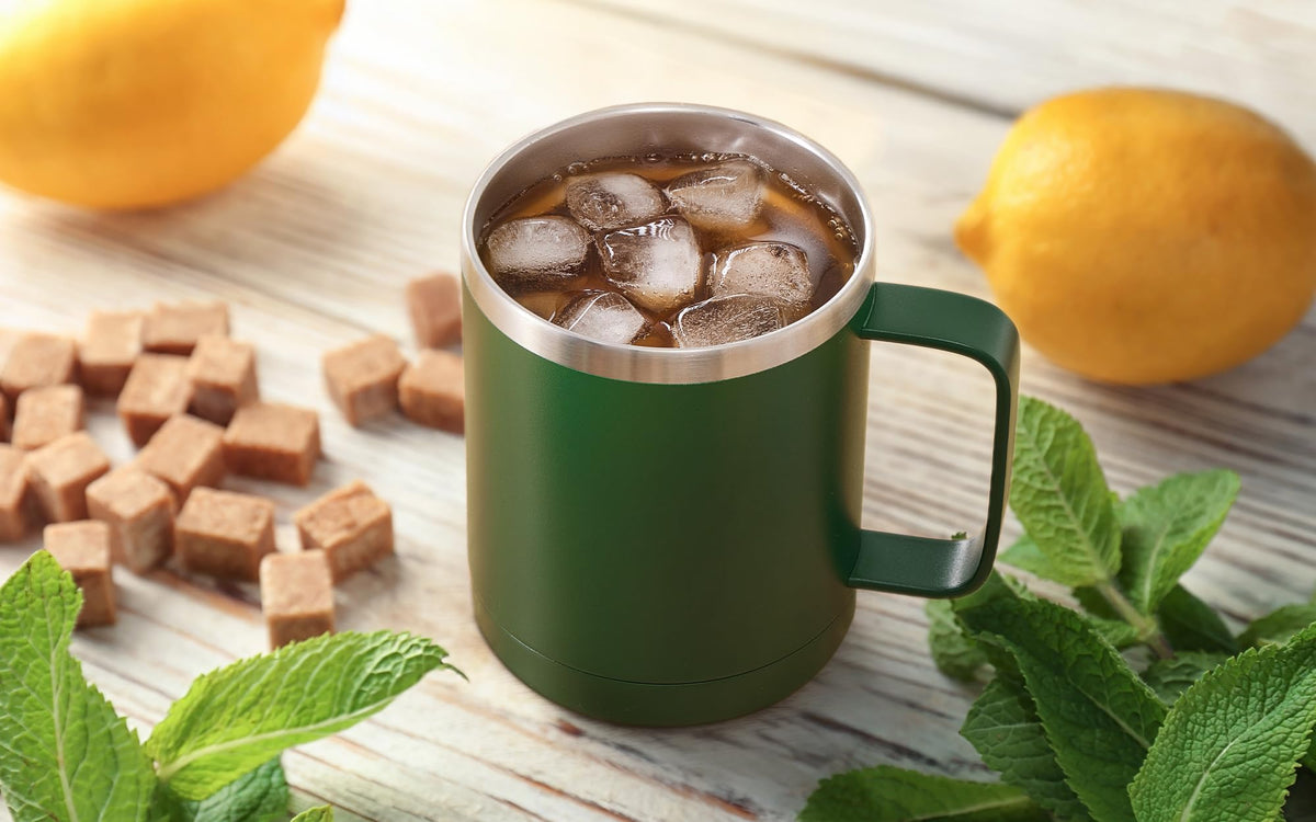 12oz Coffee Mug With Handle and Sliding Lid
