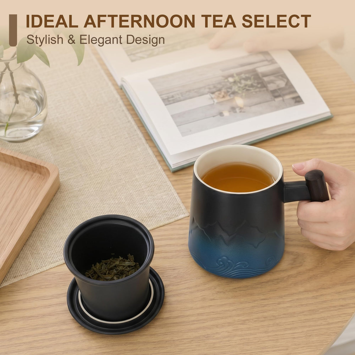 Tea Cup with Infuser and Lid