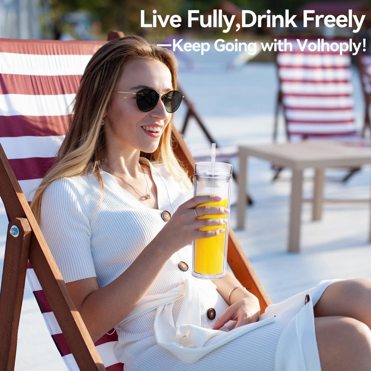 20oz Plastic Skinny Tumblers Bulk 4 Pack (4 Count)