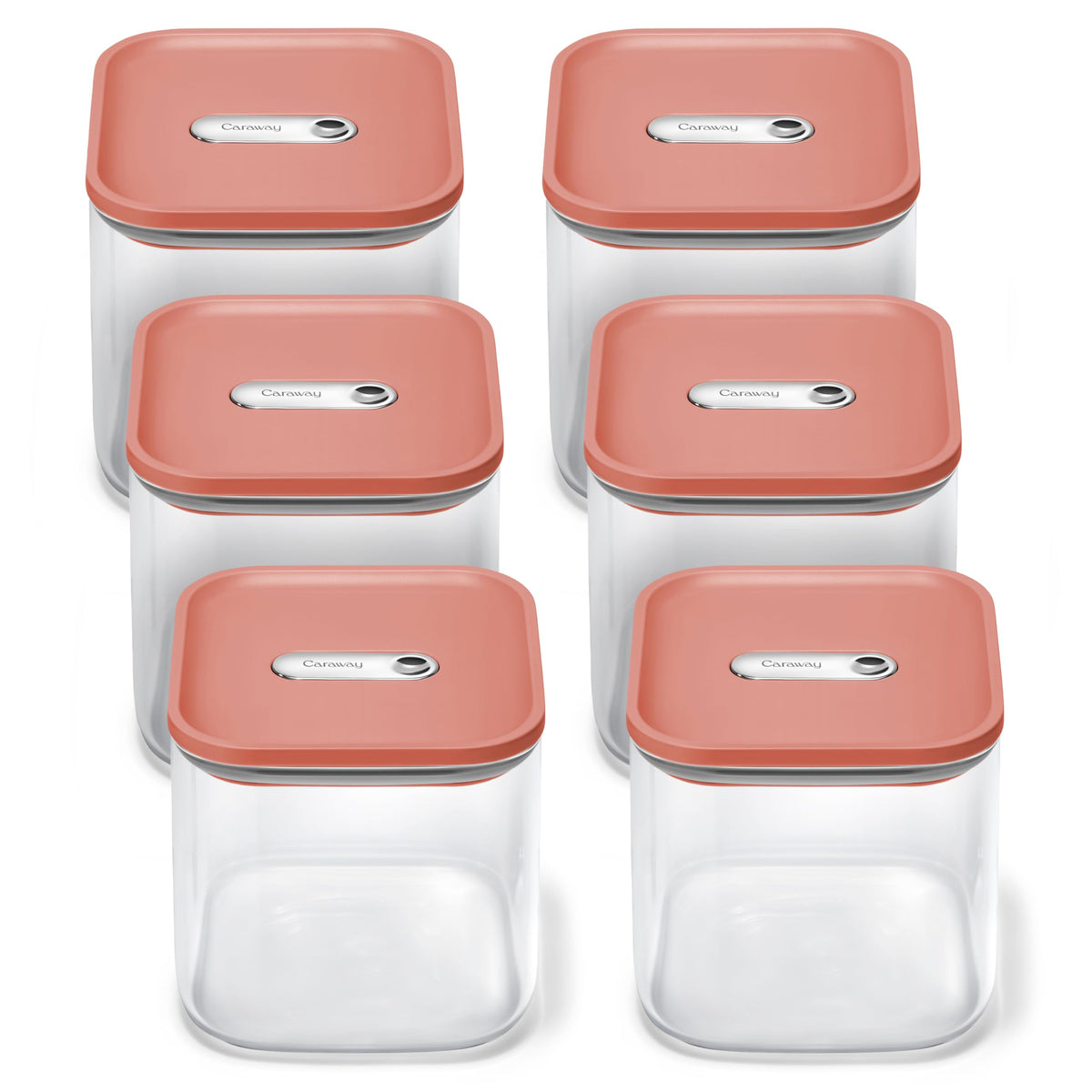 2.5 qt Glass Airtight Food Storage Containers with Lids (6 Count)