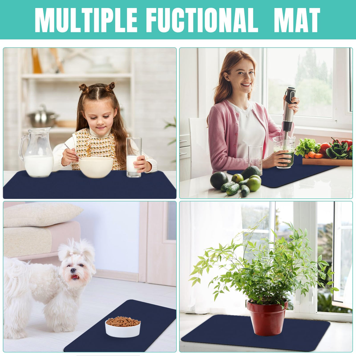 Coffee Mat Super Absorbent Dish Drying Mat Coffee Bar Mat 17"x 30"