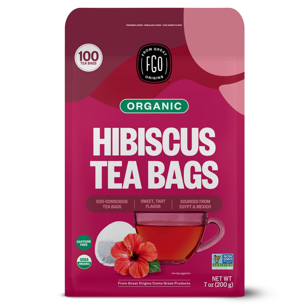 Organic Hibiscus Tea (100 Count)