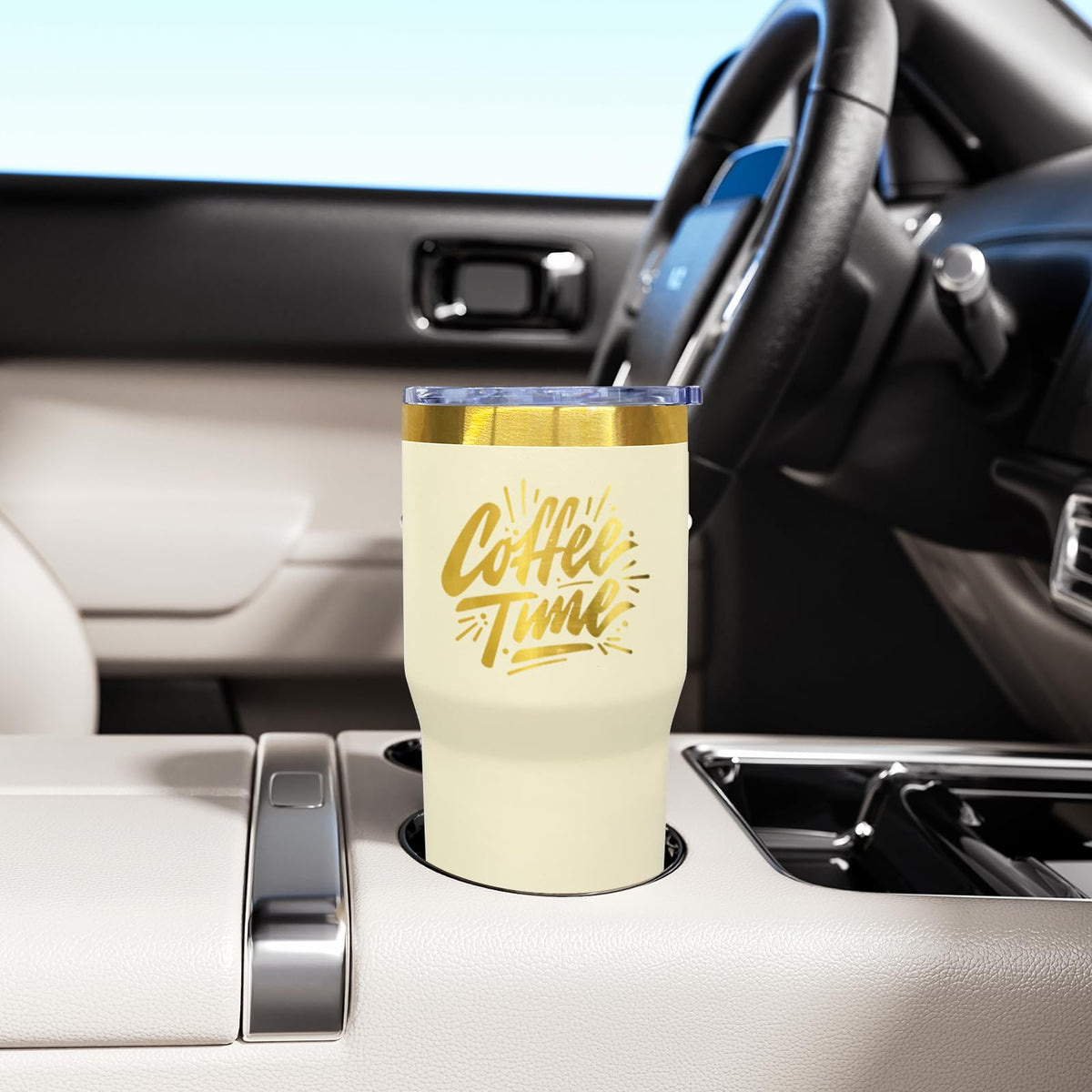 20 oz Tumbler Bulk Stainless Steel Tumblers with Lids and Straws Cream (6 Count)