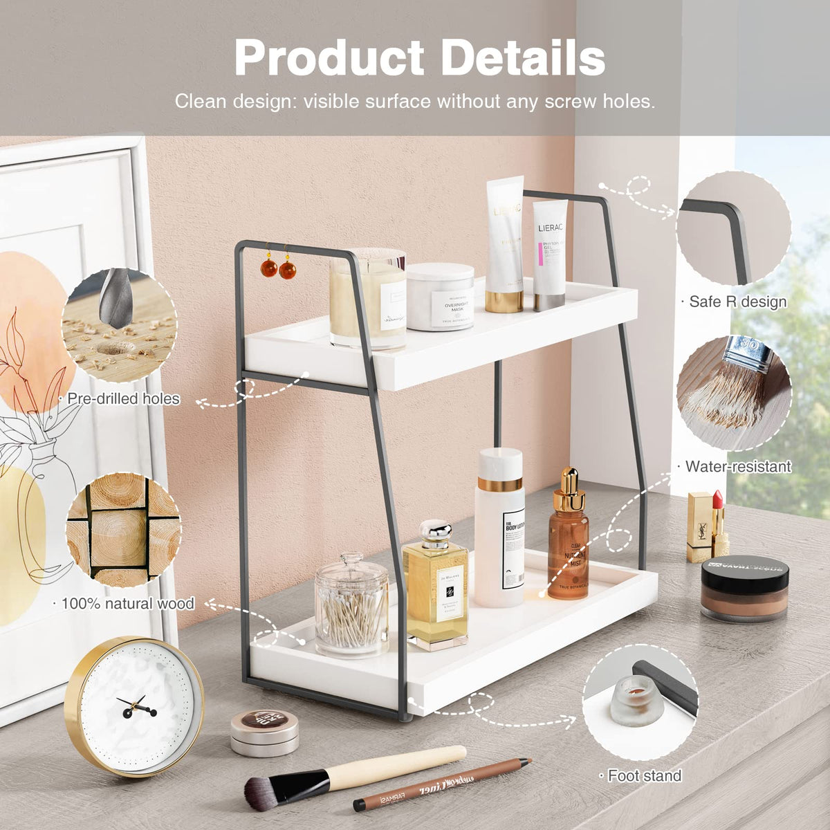 2 Tier Bathroom Counter Organizer