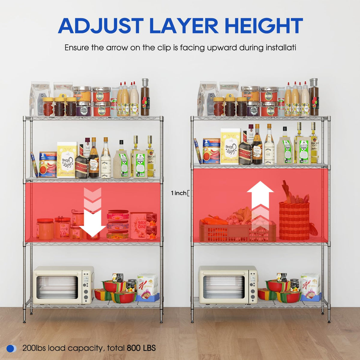 4 Tier Storage Shelves 35.4" L x 13.3" W x 53.7" H Metal Garage Shelves Standing Storage Shelf Adjustable Layer Racks with Steel Frame