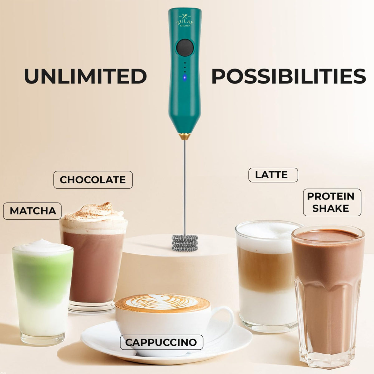 Rechargeable Milk Frother Handheld