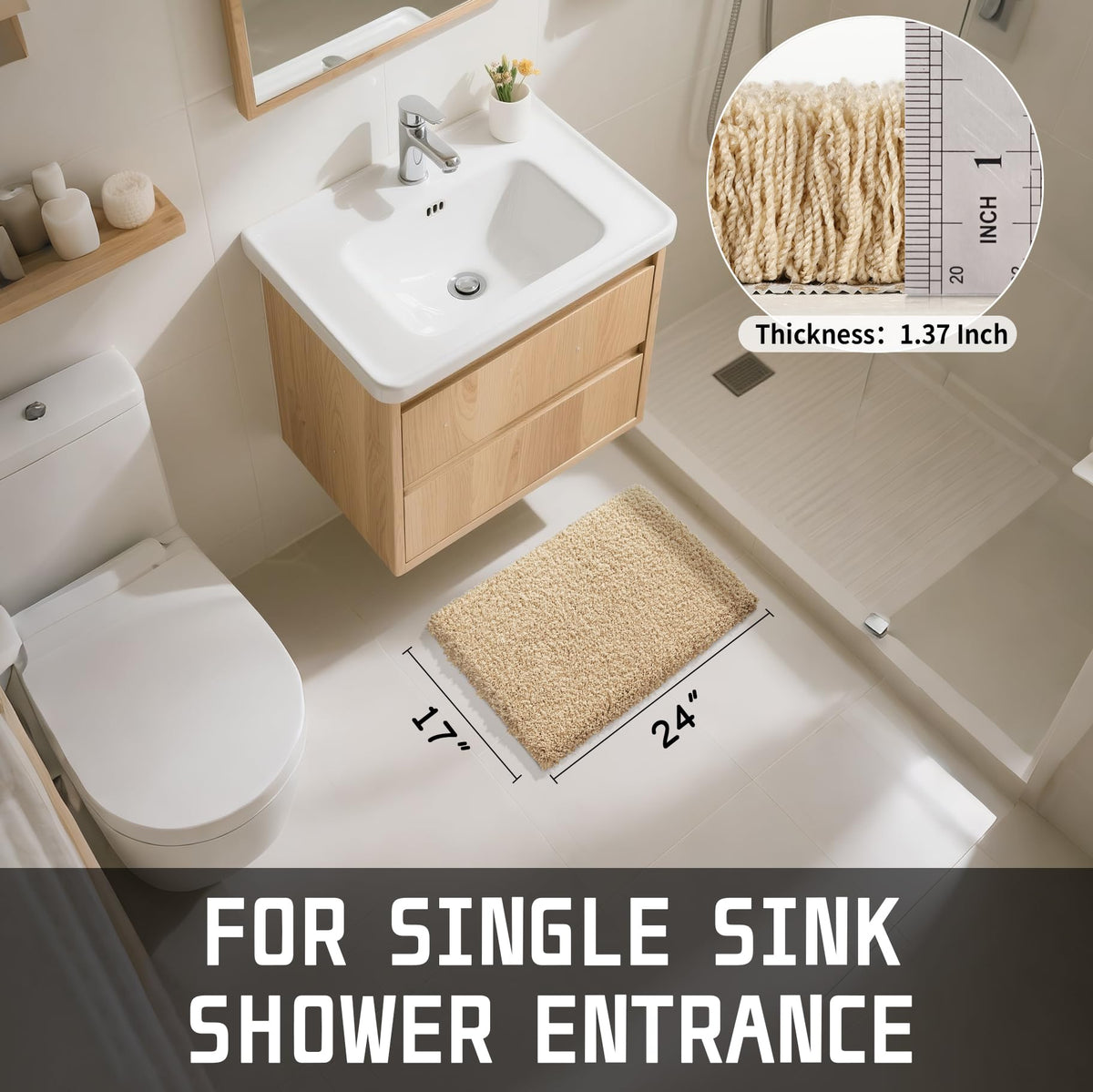 Bathroom Rugs Non Slip Washable