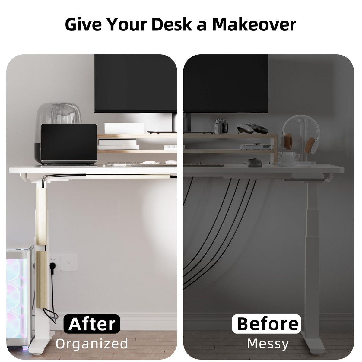 Cable Management Under Desk (6 Count)