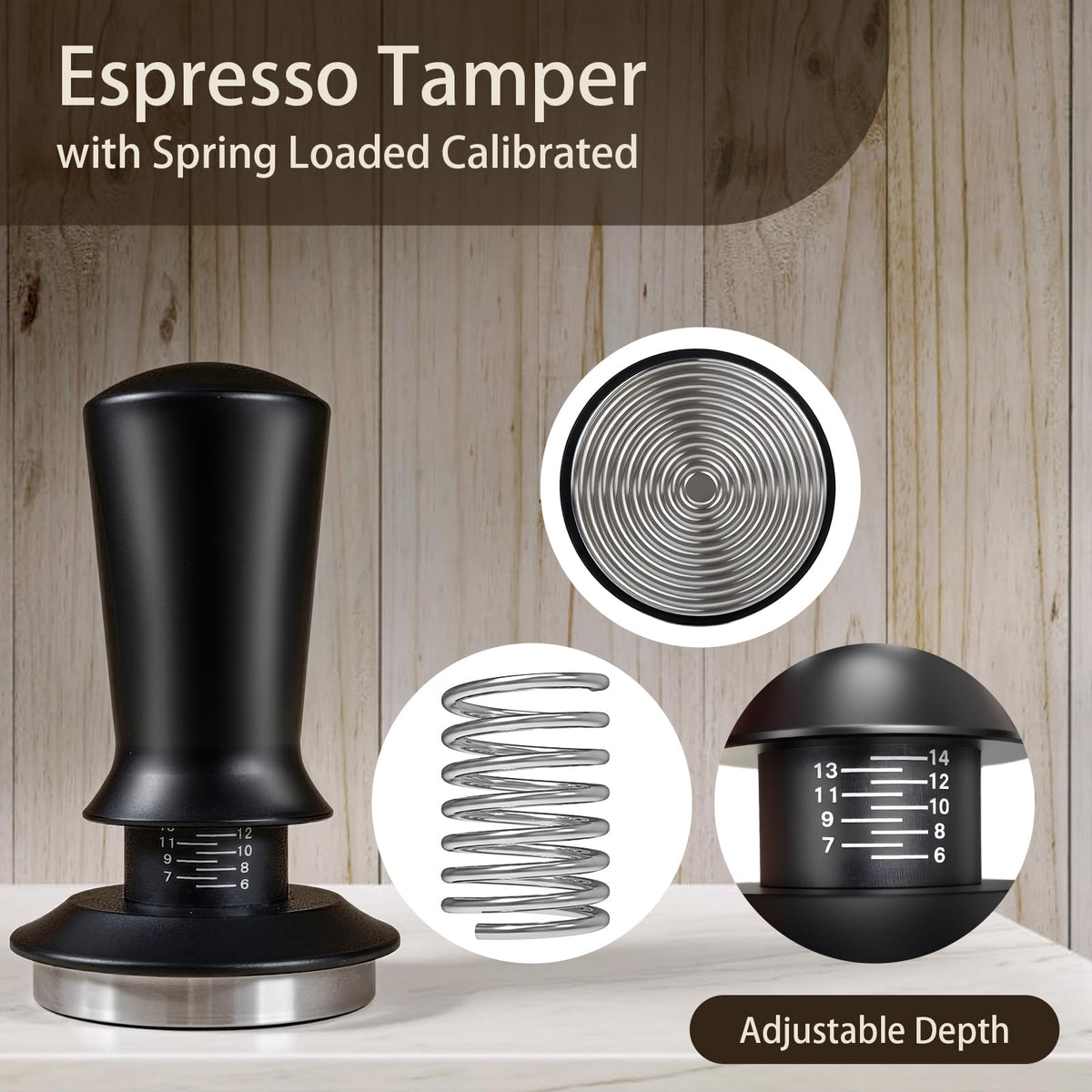 7 Pcs 51mm Espresso Accessories Kit for Coffee WDT Tool Accessories Set