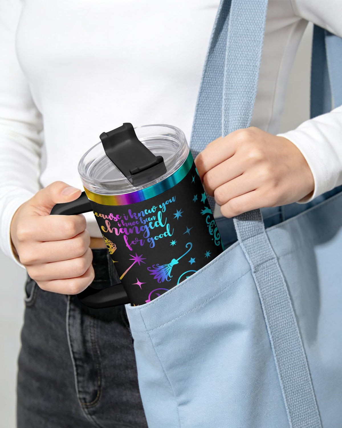Magical Witch Black 40 oz Tumbler with Handle