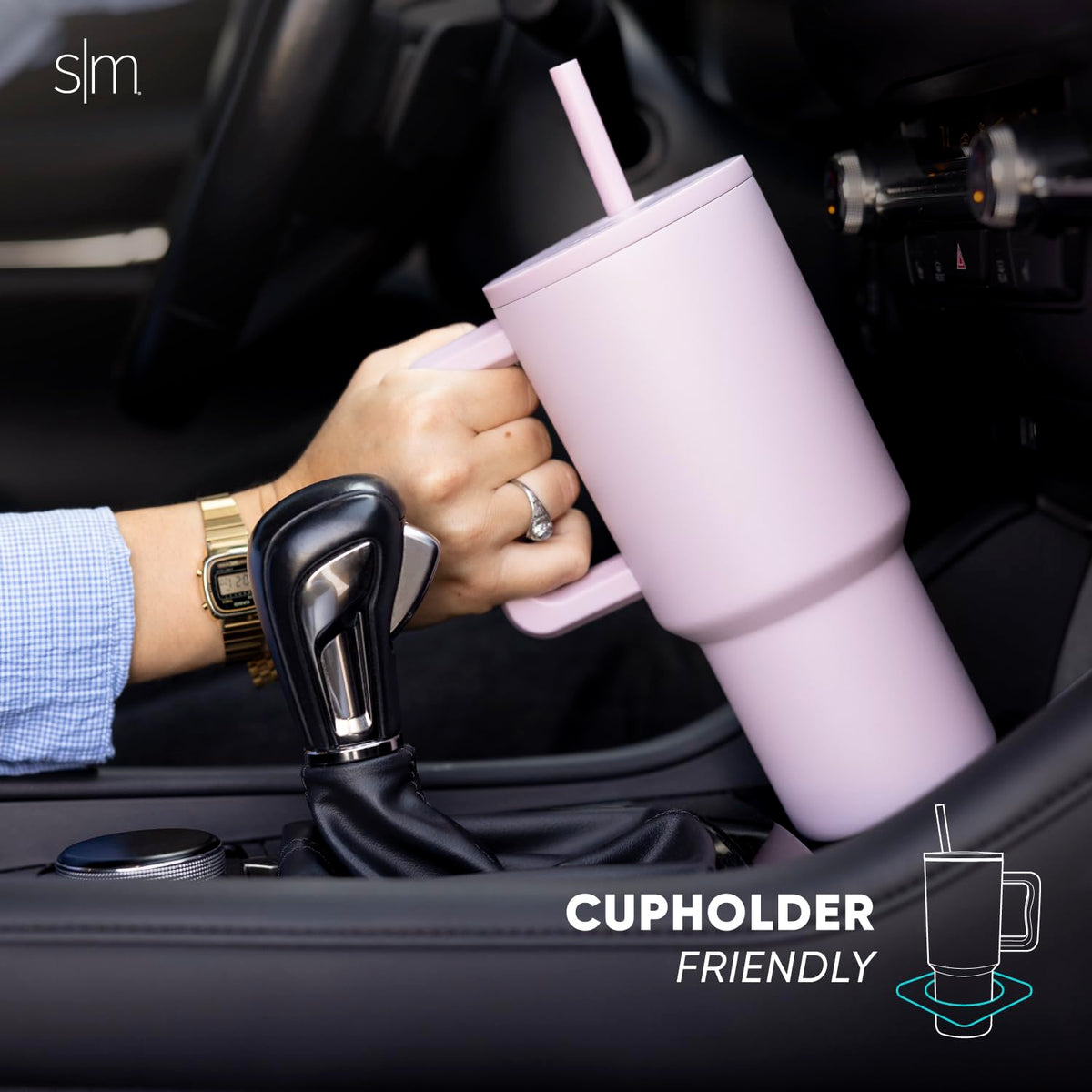30 oz Trek Tumbler with Handle and Straw Lid