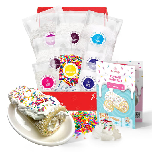 Confetti Swiss Roll Kids Baking Kit with PreMeasured Ingredients (15 Count)