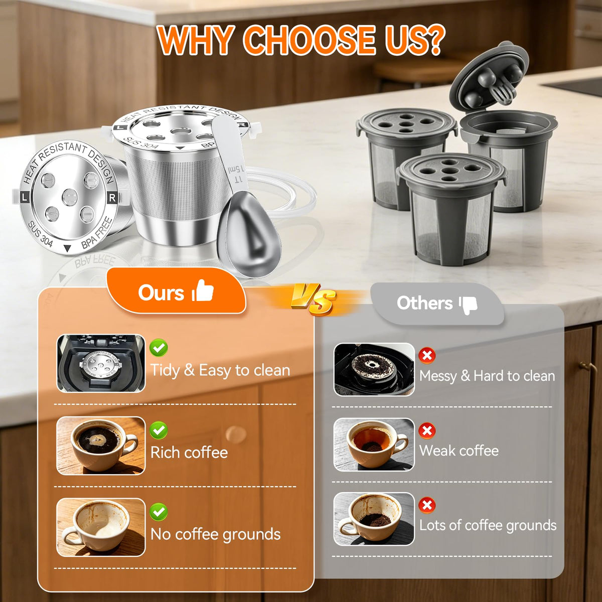 2 Reusable K Cups for Keurig Coffee Pods K (2 Count)