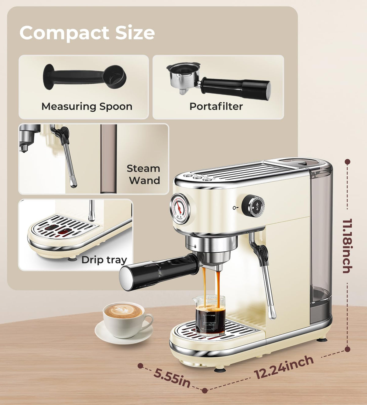 Espresso Machine with Milk Frother