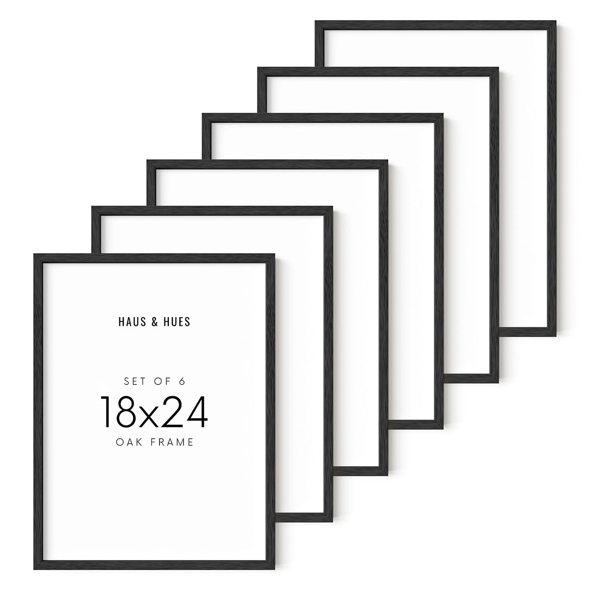 18x24 Black Oak Frame Set of 6 (6 Count)