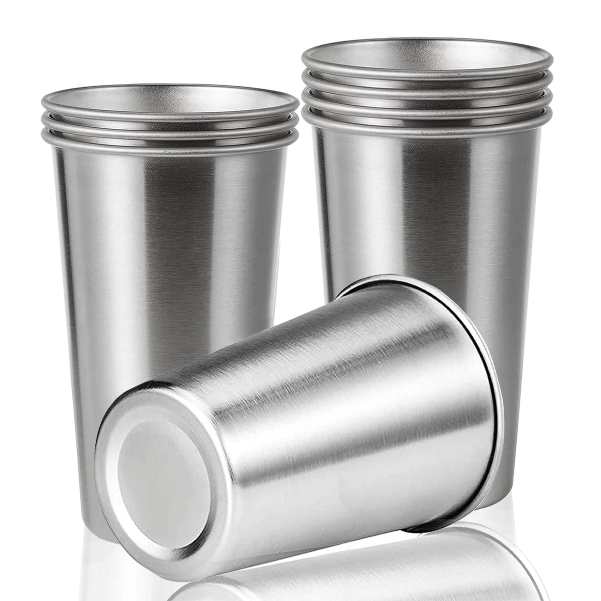 8 Pack 24oz Stainless Steel Pint Cup (8 Count)