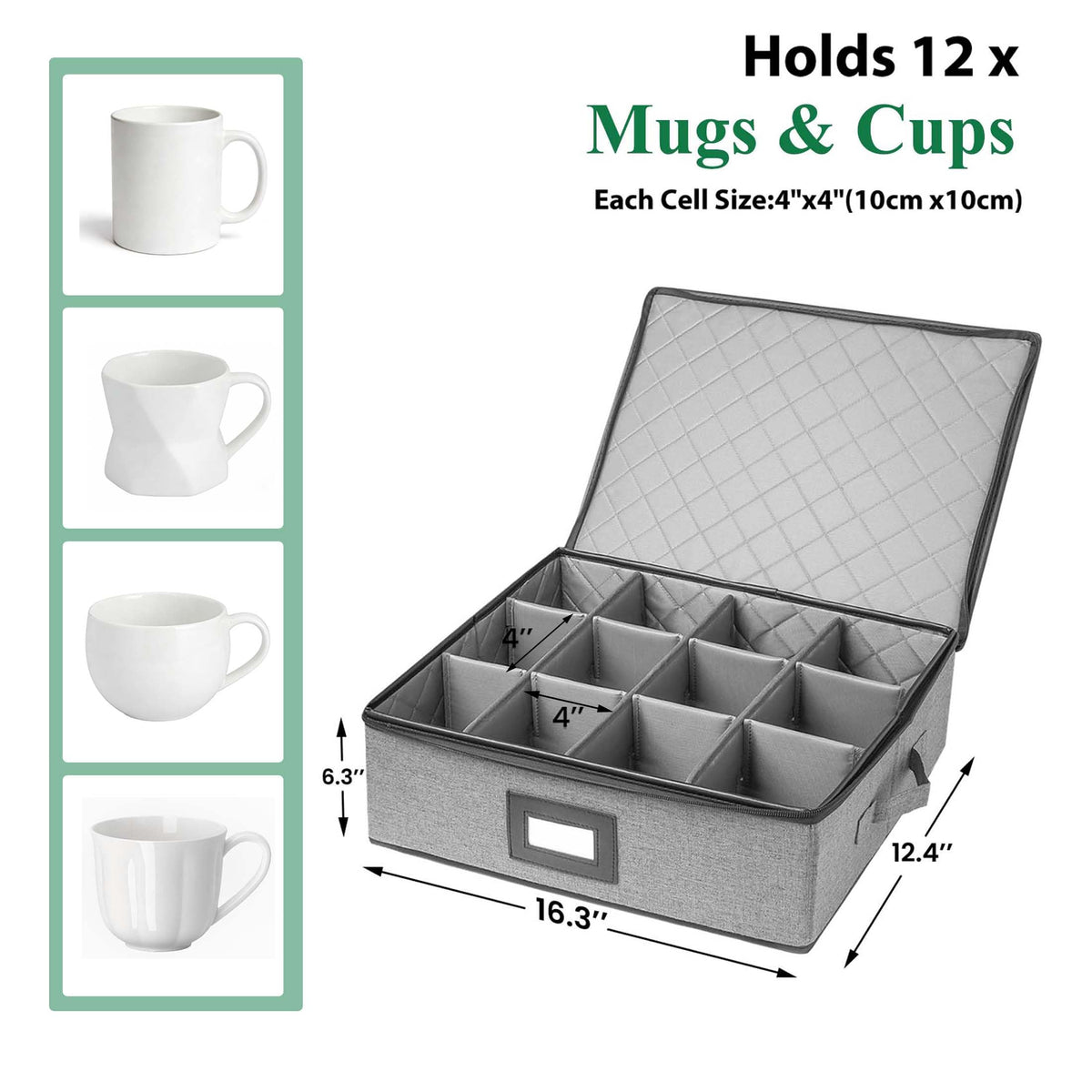 Cup Mug Storage Box (2 Count)