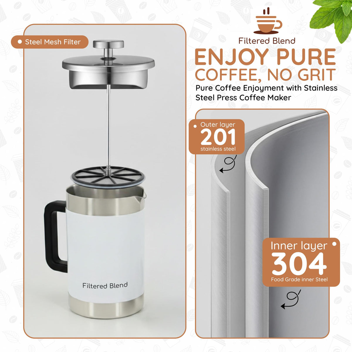 54 oz French Press Coffee Maker