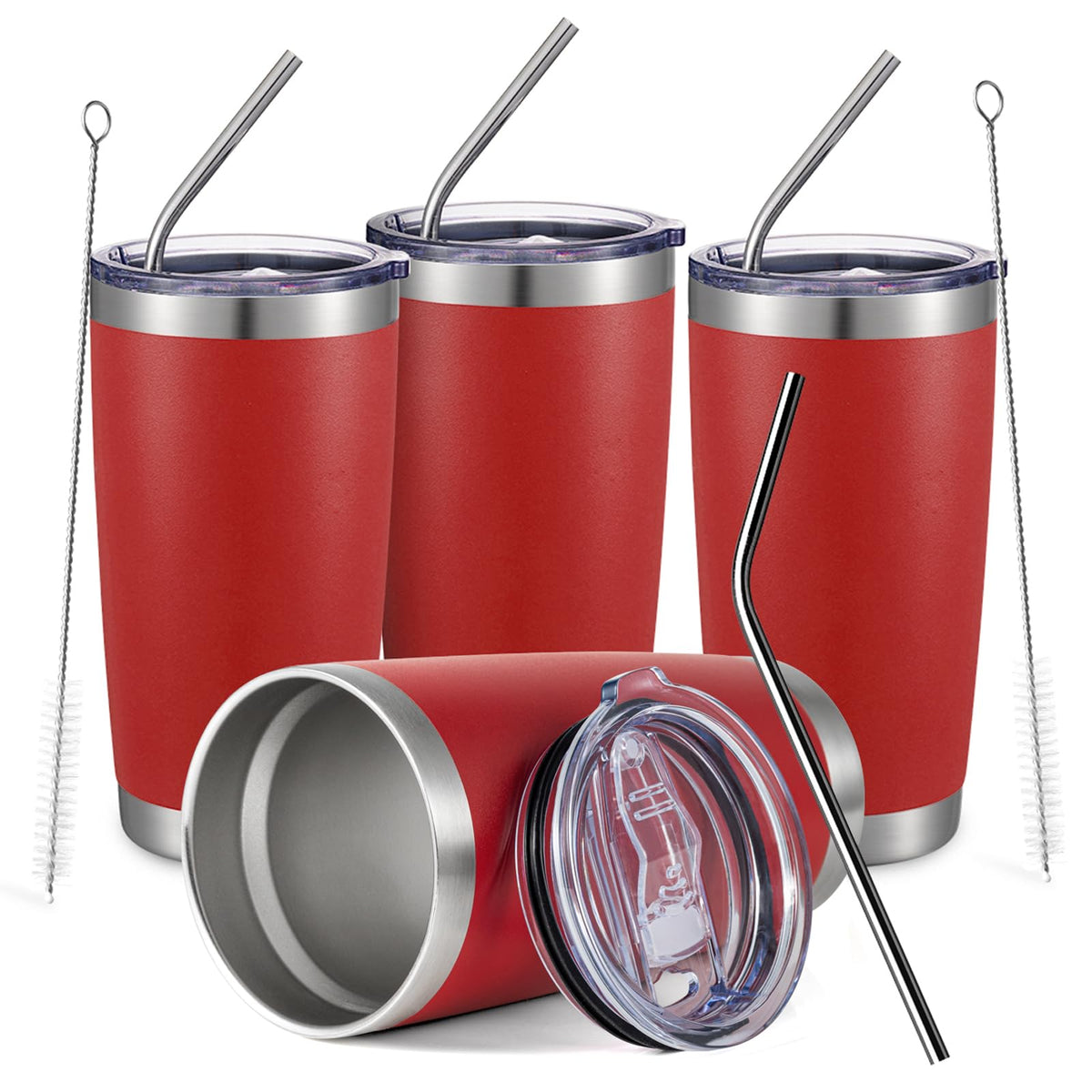 20oz Double Wall Vacuum Insulated Travel Mug (4 Count)