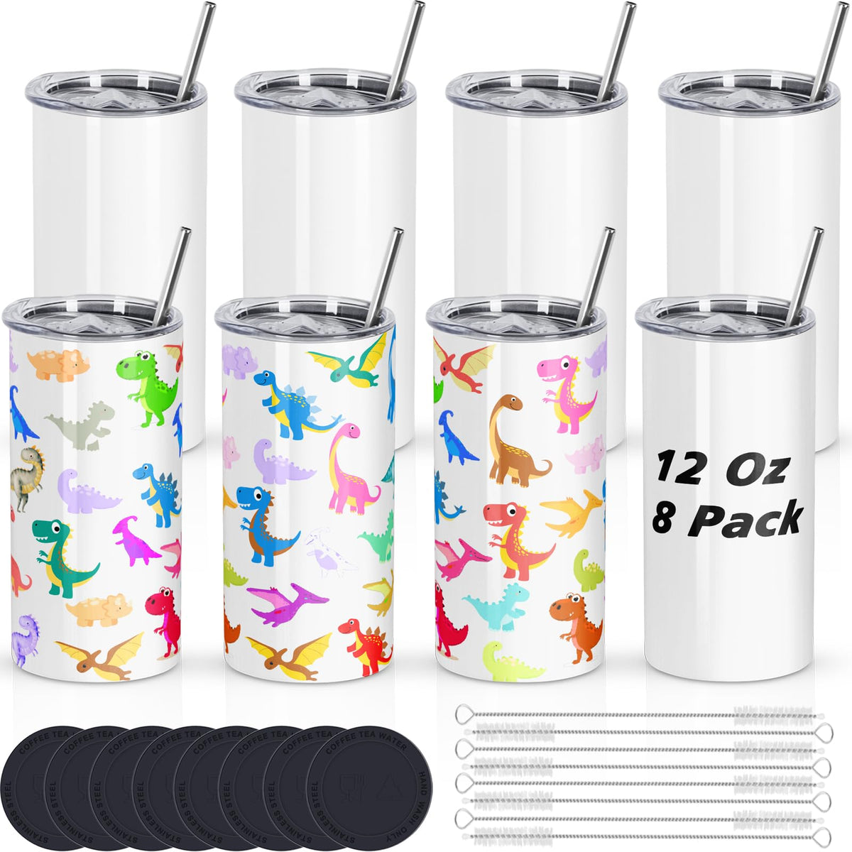 8 Pack 12 Oz Sublimation Tumblers Blank (8 Count)