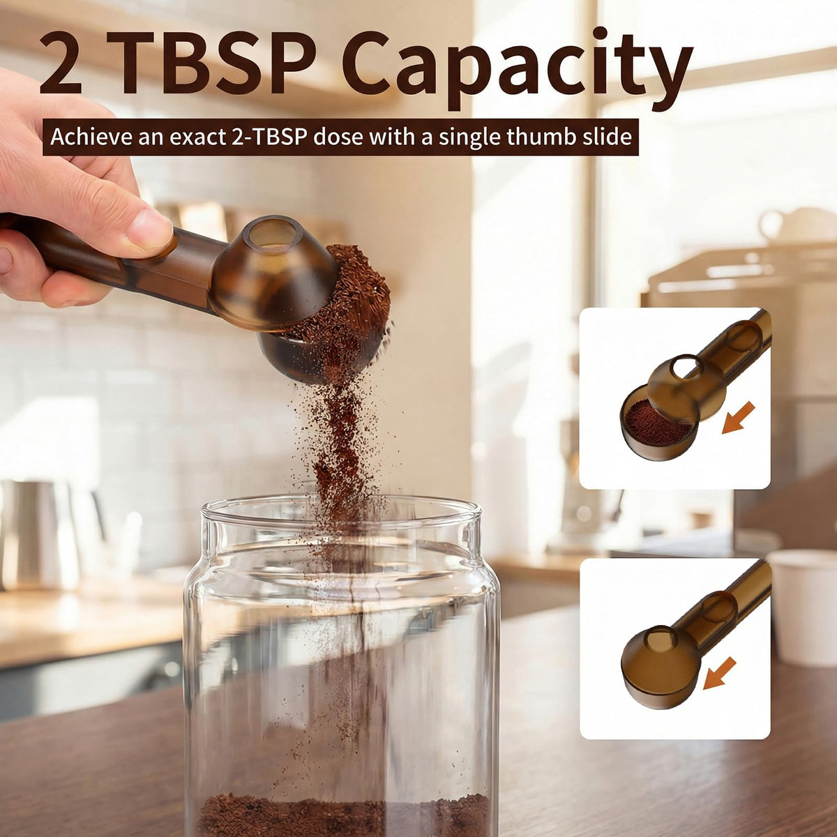 Coffee Scoop with Funnel for Reusable K Cup
