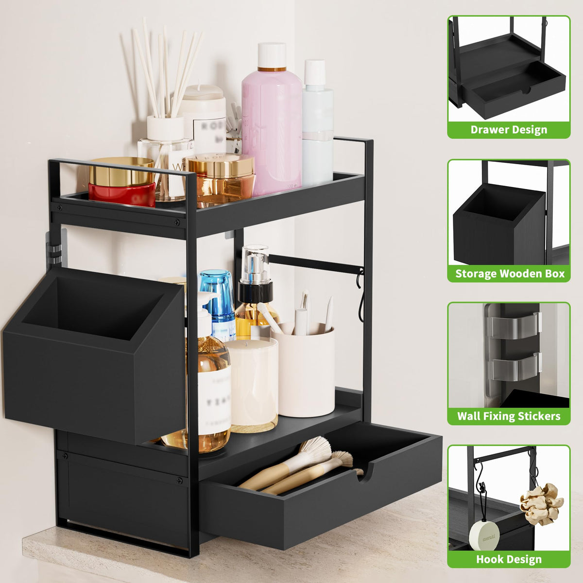 2 Tier Bathroom Counter Organizer