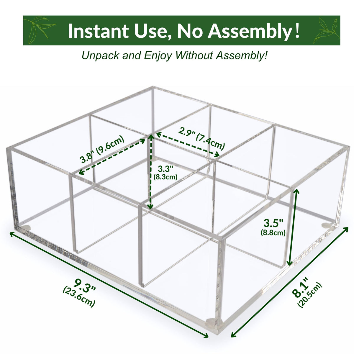 Heavy Duty Acrylic Tea Bag Organizer