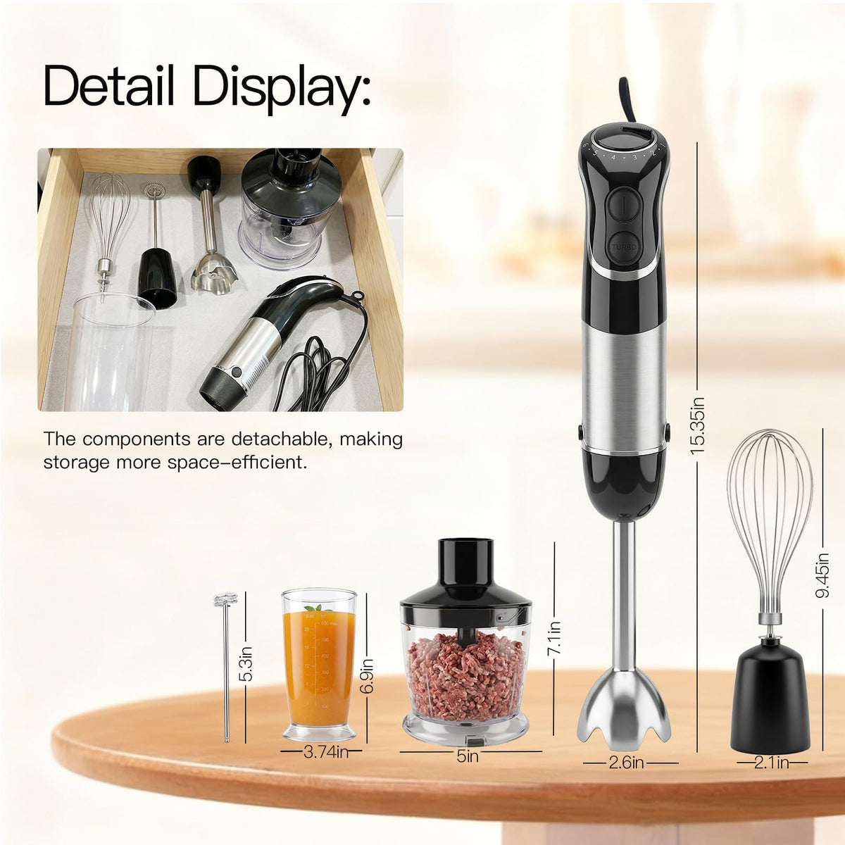 800W Immersion Hand Blender 5