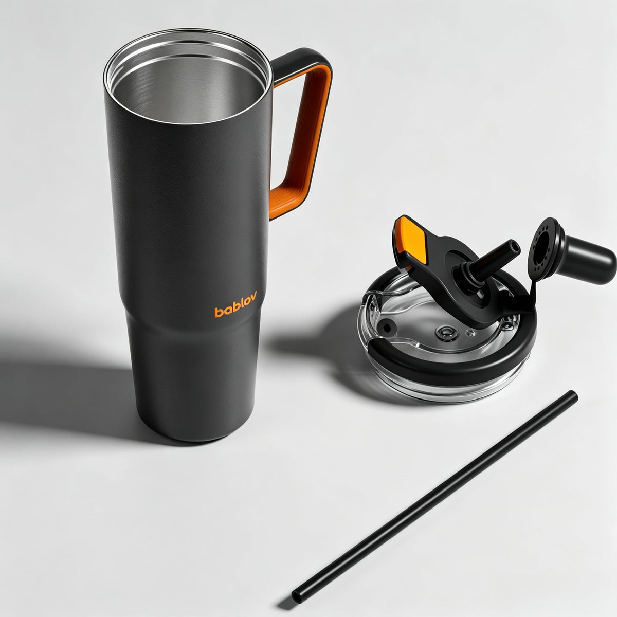 316L Stainless Steel Tumbler with Straw