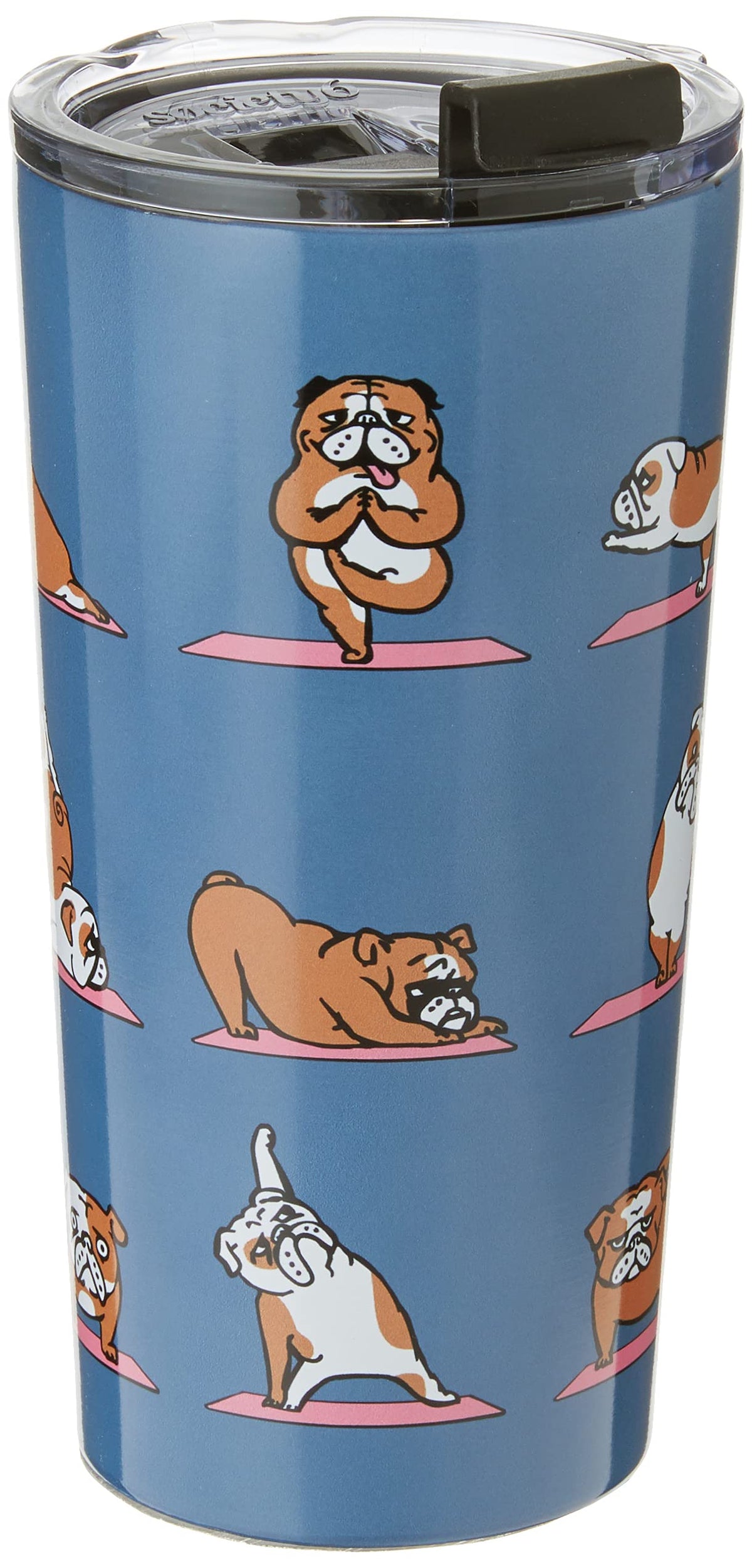 Huebucket English Bulldog Yoga Travel Mug