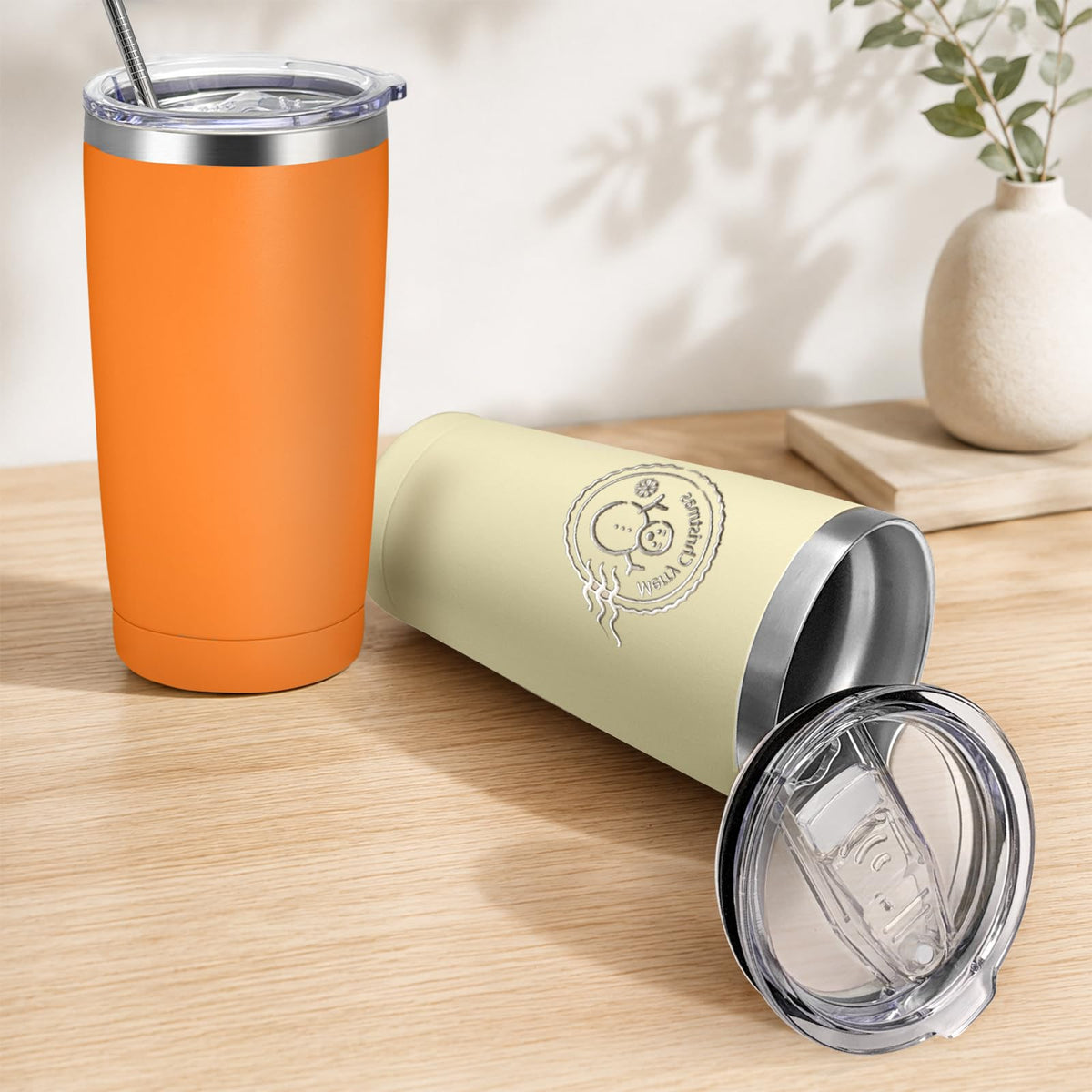 20 Pack Stainless Steel Tumbler Vacuum Insulated Travel Mug Bulk Powder Coated Coffee Mug Gift for Laser Engrave (20 Count)
