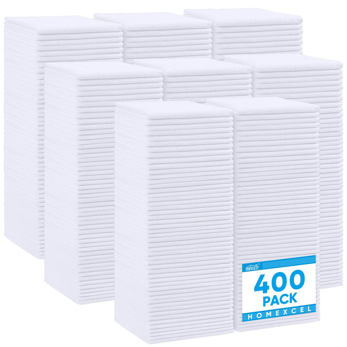 White Microfiber Cleaning Cloth 400 Pack (400 Count)