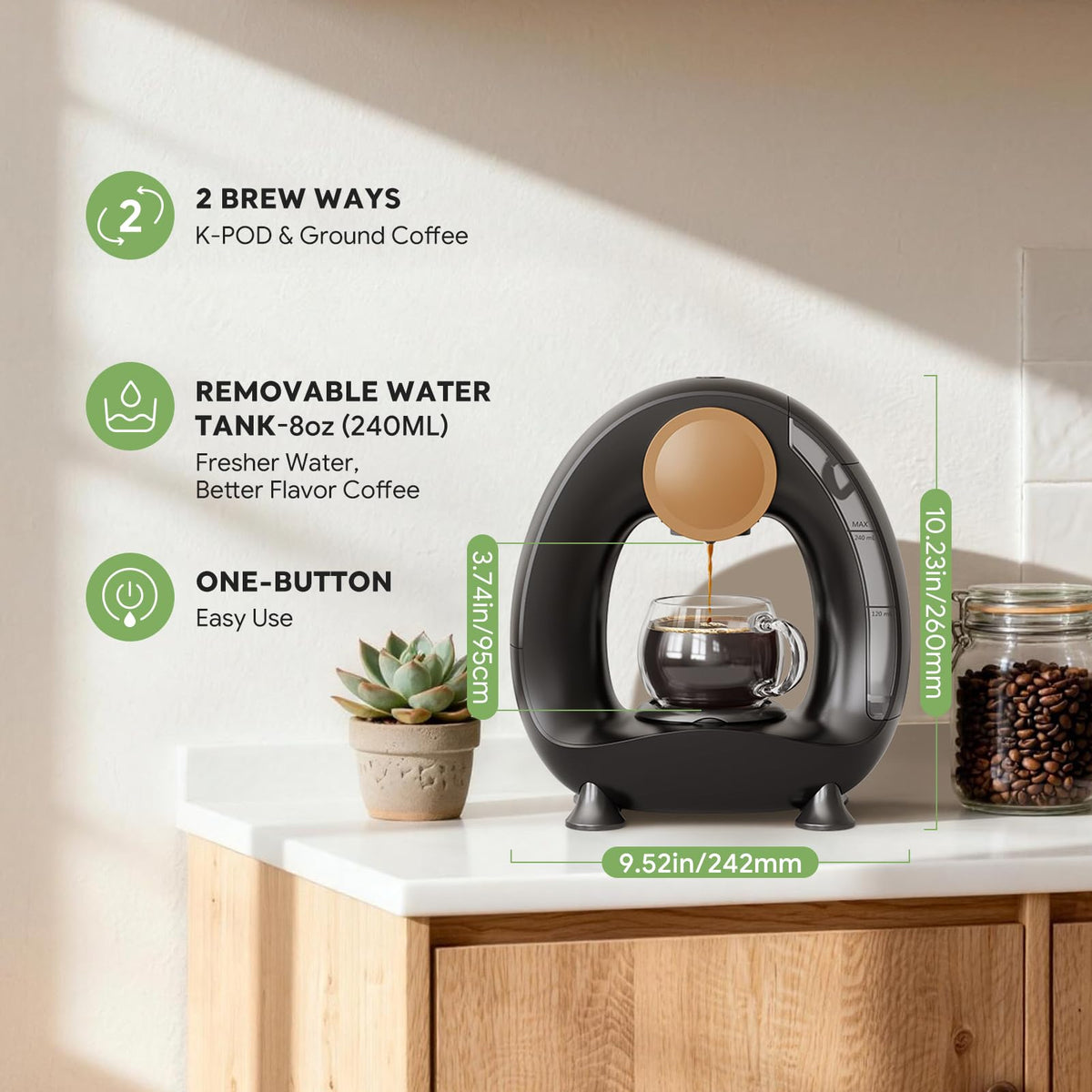Pods and Grounds Single Serve Coffee Maker