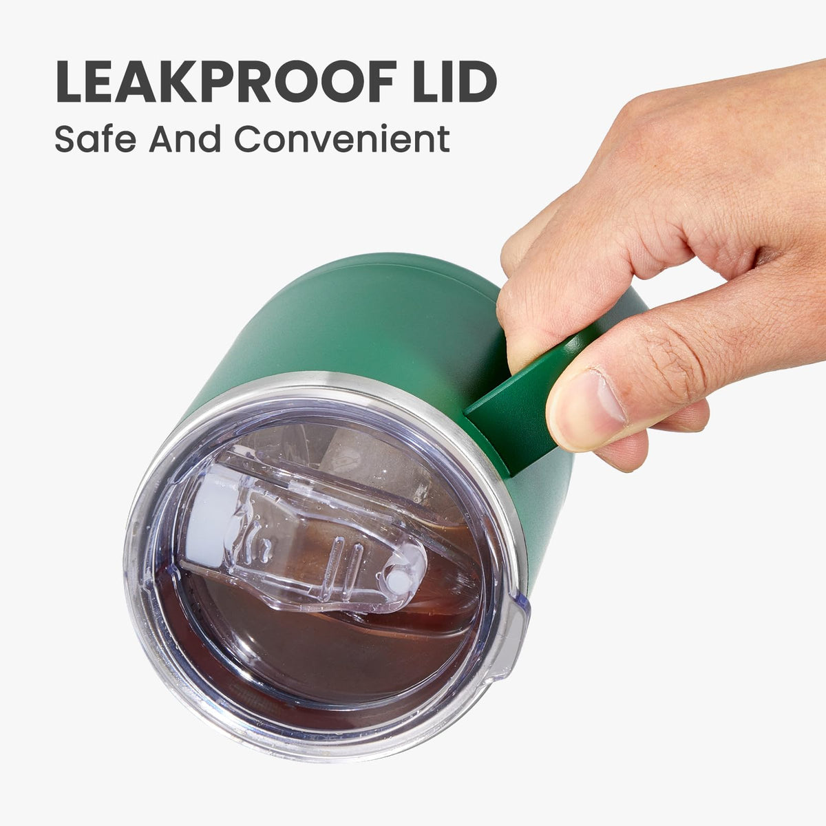 12oz Coffee Mug With Handle and Sliding Lid