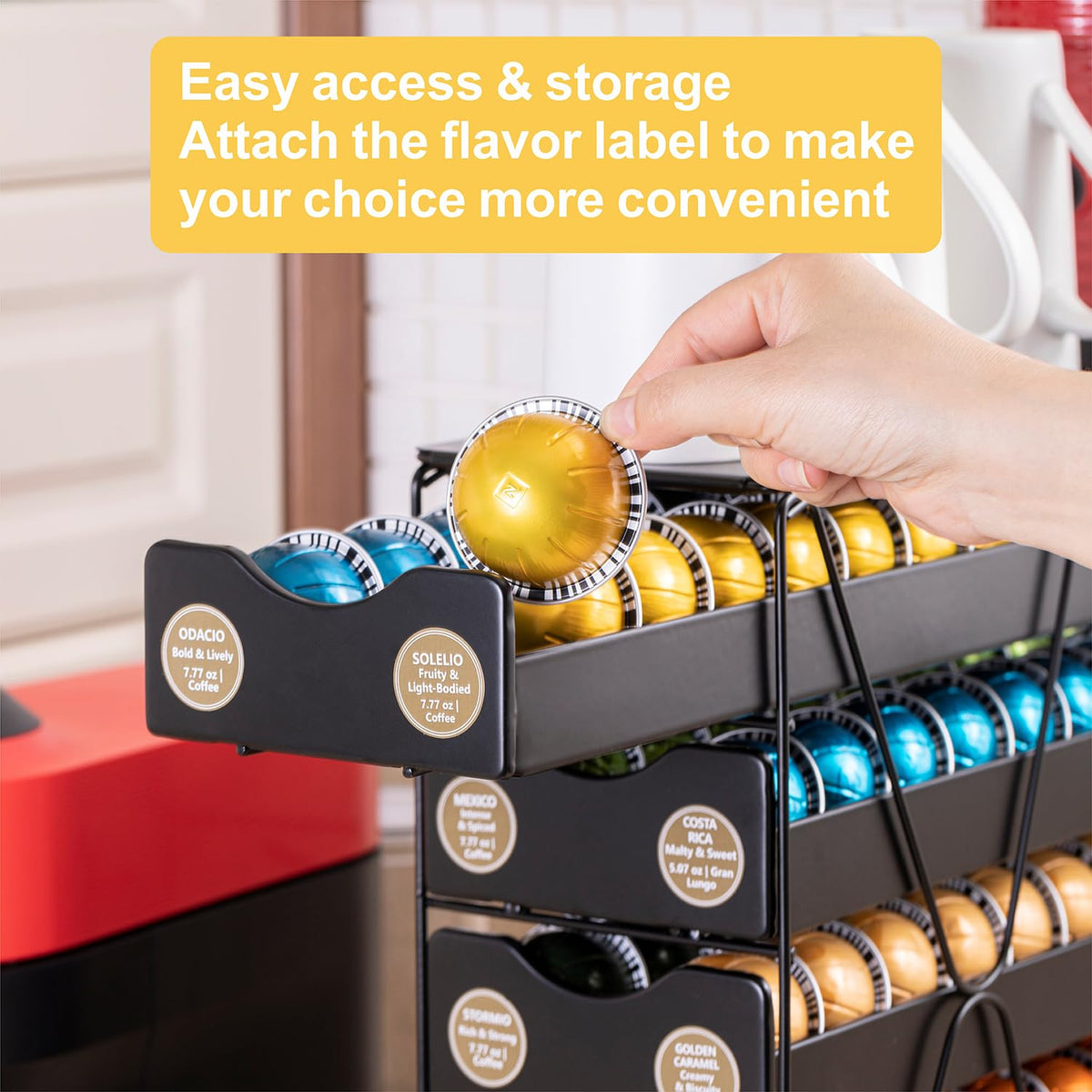 Nespresso Vertuo Pod Storage 100 Large Pods Capacity 5 Tier