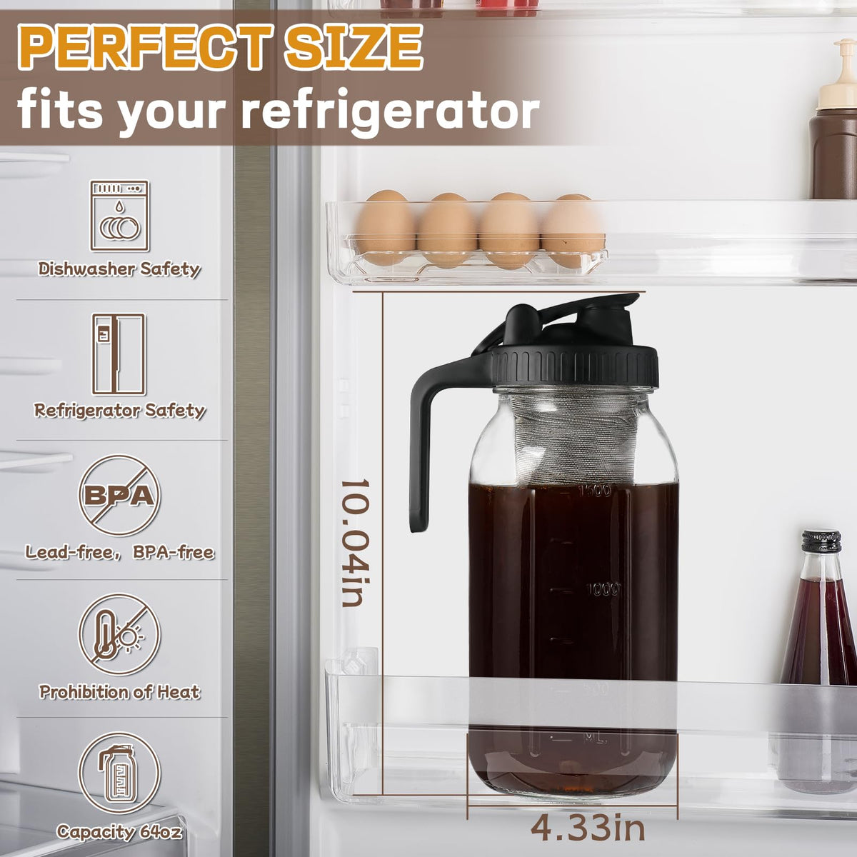 Cold Brew Coffee Maker 64 oz